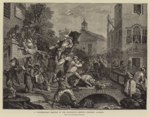 Országgyűlési választás a tizennyolcadik században, egy képviselő elnökletével alkotó: William Hogarth