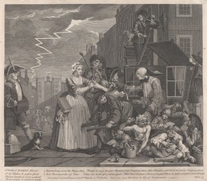 Egy kicsapongó karrierje, 4. tábla: bíróságra megy alkotó: William Hogarth