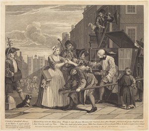Egy kéjhajhász pályafutása: 4. tábla alkotó: William Hogarth