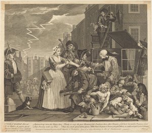 Egy tékozló útja: 4. tábla alkotó: William Hogarth