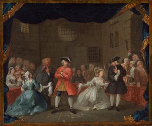 Jelenet a Koldusoperából, 17281729. alkotó: William Hogarth