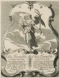 Hirdetés Ellis Gamble, Aranyműves számára alkotó: William Hogarth