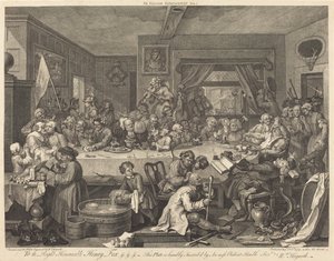Egy választási szórakozás alkotó: William Hogarth