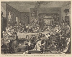 Választási lakoma alkotó: William Hogarth