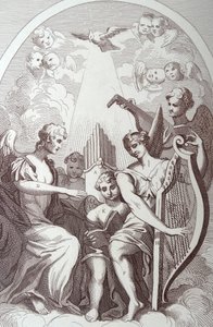 Burlesque on Kents Altarpiece at St Clement Danes alkotó: William Hogarth