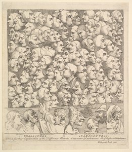 Karakterek és karikatúrák, 1743. április. alkotó: William Hogarth