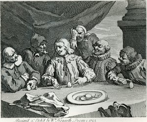 Kolumbusz megtöri a tojást, 1753 alkotó: William Hogarth