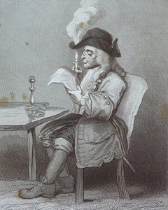 „A politikus” című metszet, William Hogarth alkotó: William Hogarth