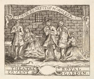 Walker úr javára, Theatre Royal, Covent Garden, pub. 1822 alkotó: William Hogarth