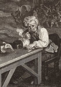 Egy választás négy lenyomata / Die Parlamentswahlen. 2. lap: Szavazatgyűjtés / Stimmenfang (részlet, lásd még a képszám: 51281). 1757 alkotó: William Hogarth