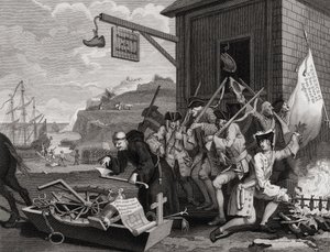 Franciaország, C. Armstrong metszete, a Hogarth műveiből, 1833-ban alkotó: William Hogarth