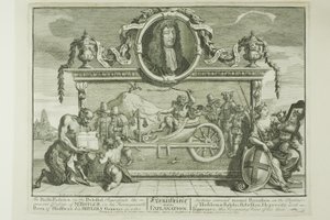Előlap, első tábla a Hudibrasból alkotó: William Hogarth