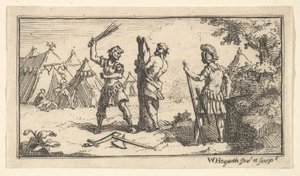 Fustigatio John Beaver, Római katonai büntetések, 1725, 1725 után. alkotó: William Hogarth