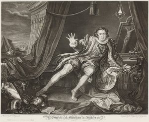 Garrick III. Richard karakterében / Garrick in der Rolle Richards III.. 1746 alkotó: William Hogarth