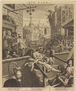 Gin Lane alkotó: William Hogarth