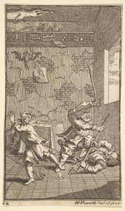 Hudibras Beating Sidrophel and Whachum Seventeen Small Illustrations for Samuel Butler..., 1721-26. alkotó: William Hogarth