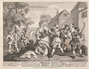 Hudibras legyőzte Trulla alkotó: William Hogarth