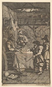 Hudibras látogató Sidrophel Tizenhét Kis illusztrációk Samuel Butlers számára Hudibras..., 1721-26. alkotó: William Hogarth