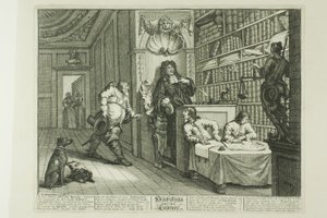 Hudibras és az ügyvéd, tizenkettedik lemez a Hudibrasból alkotó: William Hogarth