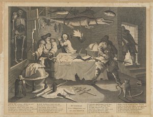 Hudibras megveri Sidrophelt és emberét, Whacumot alkotó: William Hogarth