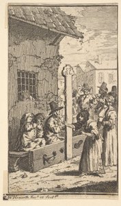 Hudibras in Tribulation Seventeen Small Illustrations for Samuel Butlers Hudibras, no..., 1721-26. alkotó: William Hogarth