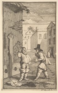 Hudibras és Ralpho tizenhét kis illusztrációt vitatnak Samuel Butler Hudibras című művéhez..., 1721-26. alkotó: William Hogarth