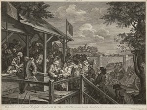 Egy választás humora (négyes készlet) (metszet) alkotó: William Hogarth