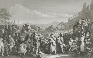 Tétlen a végrehajtás felé vezető úton alkotó: William Hogarth