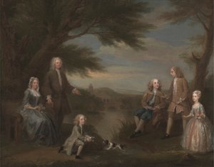John és Elizabeth Jeffreys és gyermekeik alkotó: William Hogarth