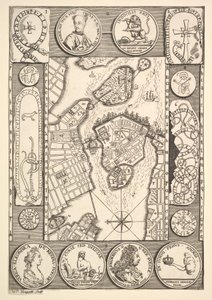 Stockholm térképe. Aubry de La Mottrayes Európa-szerte, Ázsiában és..., 1723-24. alkotó: William Hogarth