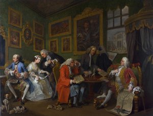 Házasság a la Mode: 1743 körüli házassági egyezség: I - A házassági egyezség, 1743 körül alkotó: William Hogarth