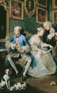 Házasság a la módban: I – The Marriage Settlement, 1743 körül, olaj, vászon, 62692 részlet alkotó: William Hogarth