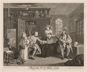 Házasság à la Mode: The Scene with the Quack alkotó: William Hogarth