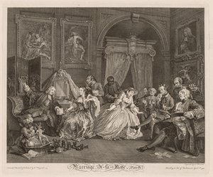 Divatos házasság: A WC-jelenet alkotó: William Hogarth