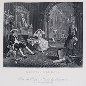 Házasság à la Mode: Reggeli jelenet alkotó: William Hogarth