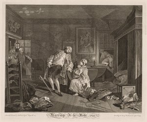 Házasság à la Mode: The Death of the Earl, 1745. alkotó: William Hogarth