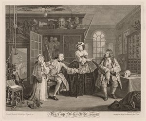 Házasság à la Mode: The Scene with the Quack alkotó: William Hogarth