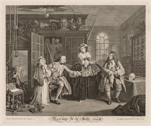 Marriage à la Mode: The Scene with the Quack, 1745. alkotó: William Hogarth