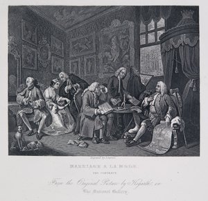 Házasság à la Mode: A szerződés alkotó: William Hogarth