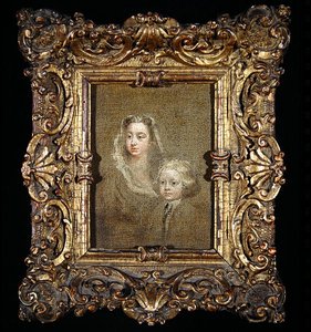 Mary Edwards Hamilton és fia, Gerard Anne (olaj, vászon) alkotó: William Hogarth
