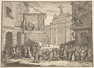 Álarcosok és operák, 1724. alkotó: William Hogarth