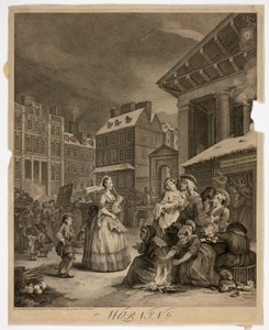 Reggelt, egy tányér a The Four Times of the Day-ből alkotó: William Hogarth