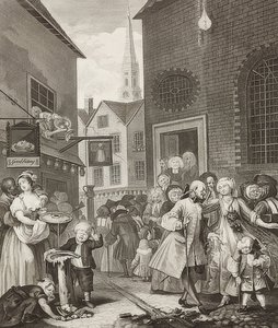Délben / délben. From: The Four Times of the Day / The four times of the day. 1738 alkotó: William Hogarth