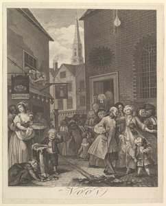 Noon The Four Times of Day, 1738. március 25. alkotó: William Hogarth