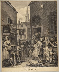 Dél, a Nap négy szaka című sorozat 2. táblája alkotó: William Hogarth