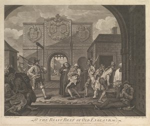 Ó, ó-Anglia marhasültje – Caiais kapuja, 1749. március 6. alkotó: William Hogarth