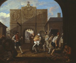 Ó, régi Anglia rostélyosa („Calais kapuja“) alkotó: William Hogarth