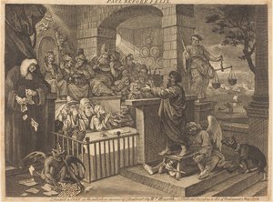 Paul Felix Burlesqued előtt alkotó: William Hogarth
