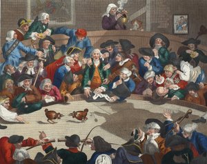 Pit Ticket, 1759. november 5., illusztráció a „Hogarth Restored: The Whole Works of the híres William Hogarth, re-graves by Thomas Cook”, pub. 1812 (kézzel színezett metszet) alkotó: William Hogarth