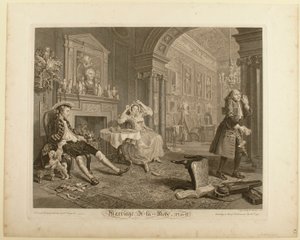 II. tábla a „Marriage à la Mode” című műből alkotó: William Hogarth